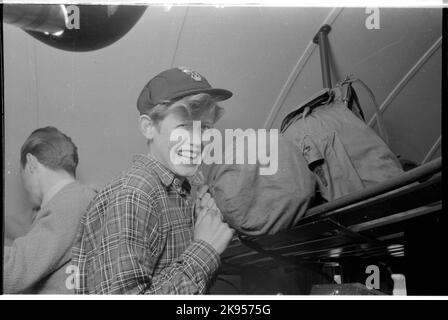 Reisende in Bahnhäusern. Stockfoto