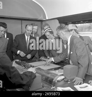 Die Mitgliederversammlung der Nordic Railwayman Society 24. in Stockholm 1958-05-20 bis 1958-05-22. Ausflug nach Uppsals Stockfoto