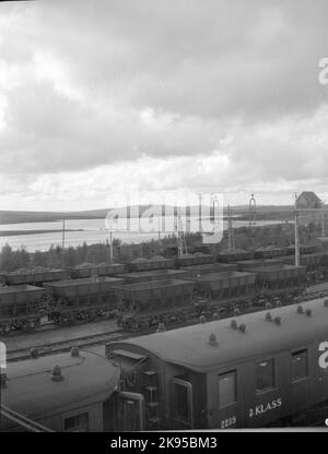 Gällivare Bahnhof. Stockfoto