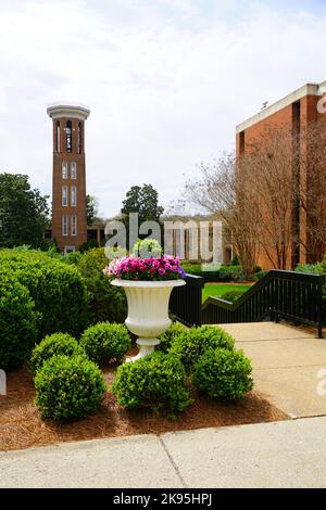 NASHVILLE, TN -31 MAR 2022- Blick auf den Campus der Belmont University, einer privaten christlichen Universität in Nashville, Tennessee. Stockfoto