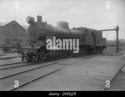 HNJ M 38. Die Lokomotive wurde 1922 von Hanomag Hannover hergestellt. 1945 an die Staatsbahnen verkauft und musste SJ N4 1773 wörtlich nehmen. 1972 verschrottet. Stockfoto