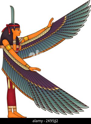 Ägyptisches altes Symbol.Religion Symbol.Ägypten deiteis.Kultur.Design Element.Isis. Stock Vektor