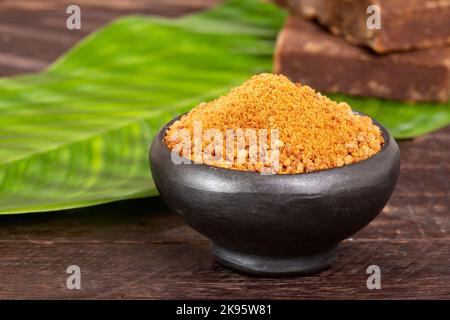 Panela oder Zuckerrohr Süßigkeiten - Saccharum officinarum Stockfoto