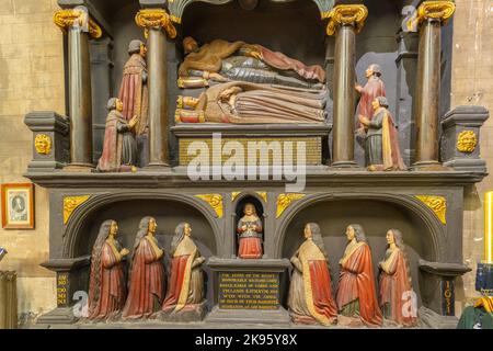 Dublin St Patrick's Cathedral Memorial Monument Richard Boyle 1. Earl of Cork 1566 - 1643 englischer Politiker Lord Treasurer of Ireland Wife family Stockfoto