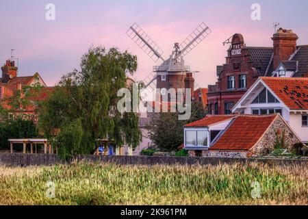 Cley Windmill, Broadland, Norfolk, England, Großbritannien Stockfoto
