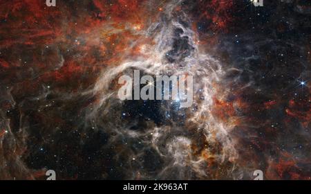 Tarantula Nebula NIRCam Bild aufgenommen mit dem Webb Weltraumteleskop Stockfoto