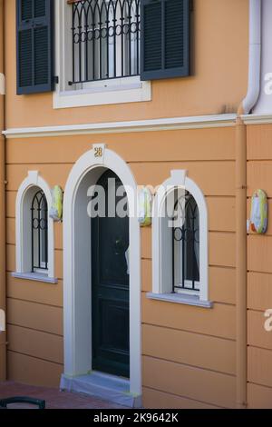 Monaco, Vieille Ville, Straßenszene, Architekturdetails, Stockfoto