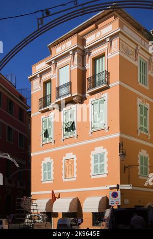 Monaco, Vieille Ville, Straßenszene, Architekturdetails, Stockfoto