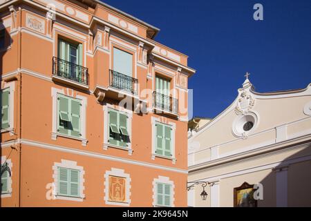 Monaco, Vieille Ville, Straßenszene, Architekturdetails, Stockfoto