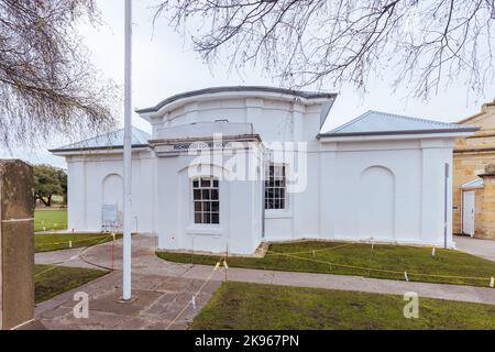 RICHMOND, AUSTRALIEN - 15. SEPTEMBER 2022: Richmond Court House in Richmond, in der Nähe von Hobart in Tasmanien, Australien Stockfoto