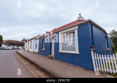 RICHMOND, AUSTRALIEN - 15. SEPTEMBER 2022: Allgemeine Bauarchitektur in Richmond, in der Nähe von Hobart in Tasmanien, Australien Stockfoto