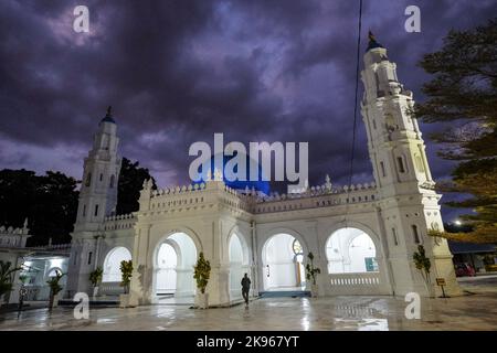 Ipoh, Malaysia - 2022. Oktober: Die Panglima Kinta Moschee stammt aus dem späten 19.. Jahrhundert am 19. Oktober 2022 in Ipoh, Malaysia. Stockfoto