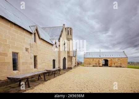 Gebäude der Lark Distillery in Tasmanien, Australien Stockfoto