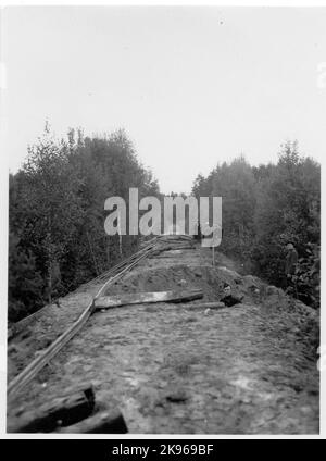 Anhaltende Aufregung von Vimmerby Ydrebanan. Messung der Auswirkungen nach Crashübungen. Stockfoto