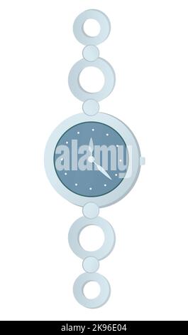 Armbanduhr für eine Frau - modernes flaches Design Einzelbild Stock Vektor