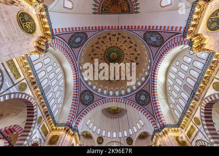 SULEYMANIYE MOSCHEE in istanbul, Detail der Kuppel Stockfoto