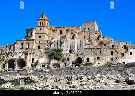 Das verlassene Dorf Craco in Basilicata, Italien Stockfoto