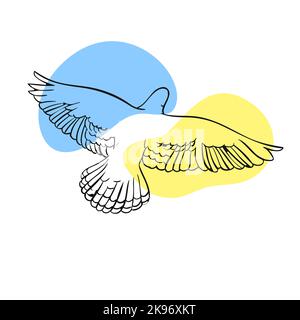 Gartenflagge „Pray For Peace In Ukraine“ – Doppelseitig, 30,5 X 45,7 Cm, Wetterfest, Ohne Krieg Tauben-Motiv