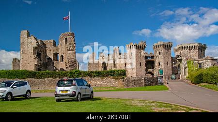 Raglan Castle / Castell Rhaglan. Wales. Stockfoto