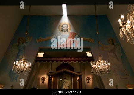 PARIS, FRANKREICH - 03. SEPTEMBER 2022: Armenisch-apostolische Kirche der Heiligen Marie Mere de Dieu in Paris Stockfoto