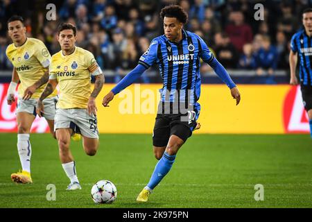 Brügge, Belgien - 26/10/2022, Tajon BUCHANAN aus Brügge während der UEFA Champions League, des Fußballspiels der Gruppe B zwischen dem Club Brugge und dem FC Porto am 26. Oktober 2022 im Jan Breydelstadion in Brügge, Belgien - Foto: Matthieu Mirville/DPPI/LiveMedia Stockfoto