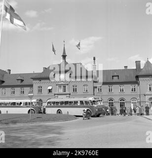 Die Mitgliederversammlung der Nordic Railwayman Society 24. in Stockholm 1958-05-20 bis 1958-05-22. Ausflug nach Uppsals Stockfoto