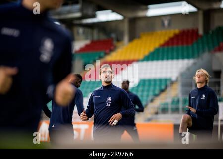 Dublin, Irland, 26/10/2022, Gents Sven Kums im Einsatz während eines Trainings der belgischen Fußballmannschaft KAA Gent, Mittwoch, 26. Oktober 2022 in Dublin, Irland, zur Vorbereitung des morgigen Spiels gegen das irische Team Shamrock Rovers am fünften Tag der Gruppenphase der UEFA Europa Conference League. BELGA FOTO JASPER JACOBS Stockfoto