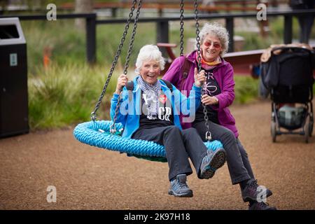 Mayfield Park Manchester, spielt auf dem neuen Park Stockfoto