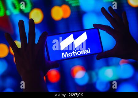 Brasilien. 26. Oktober 2022. In dieser Abbildung wird das Bewegungs-Logo auf einem Smartphone-Bildschirm angezeigt. (Bild: © Rafael Henrique/SOPA Images via ZUMA Press Wire) Stockfoto