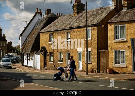 Godmanchester, Huntingdonshire, Cambridgeshire, England. Häuser in der West Street Stockfoto