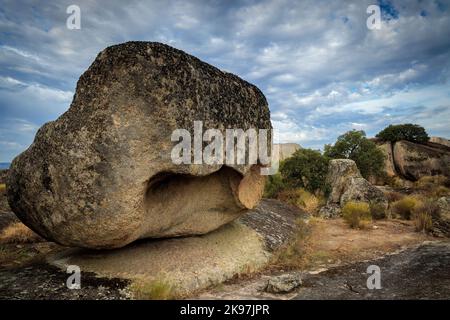 Landschaft in der natürlichen Umgebung von Barruecos. Der Extremadura. Spanien. Stockfoto