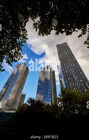 Wolkenkratzer Cluster Deansgate Square Apartment Komplex in Manchester für Renaker Build LTD Stockfoto