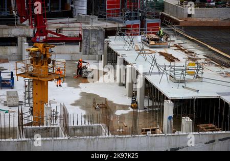 Renaker baut LTD-Fundamente Stockfoto