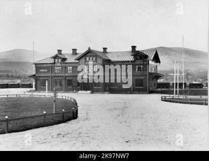 Gällivare Bahnhof. Stockfoto