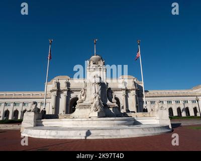 Columbus Circle, auch bekannt als Union Station Plaza oder Columbus Plaza in Washington, DC. Foto von Francis Specker Stockfoto