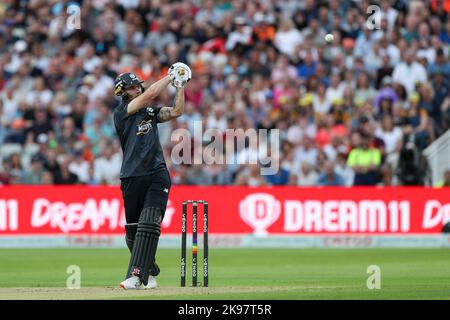 Aufgenommen am 28. August 2022 / The Hundred / Warwickshire County Cricket Club / Edgbaston / Birmingham Phoenix / Manchester Originals Stockfoto