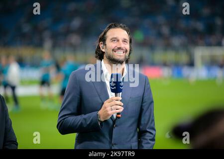 Luca Toni, ehemaliger italienischer Fußballspieler während der UEFA Champions League Group C, Fußballspiel zwischen FC Inter und Victoria Plzen, am 26. Oktober 2022 im San Siro Stadium, Italien. Foto Nderim Kaceli Stockfoto