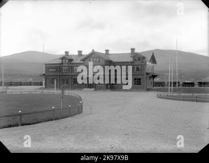 Gällivare Bahnhof. Stockfoto