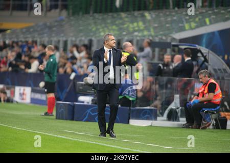 Mailand, Italien. 26. Oktober 2022. Massimiliano Farris zweiter Trainer von Inter FC während der UEFA Champions League Gruppe C, Fußballspiel zwischen FC Inter und Victoria Plzen, am 26. Oktober 2022 im San Siro Stadium, Italien. Foto Nderim Kaceli Kredit: Unabhängige Fotoagentur/Alamy Live Nachrichten Stockfoto