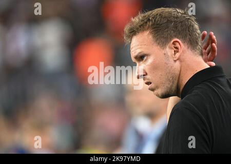 Barcelona, Spanien. 26. Oktober 2022. Fußball: Champions League, FC Barcelona - FC Bayern München, Gruppenphase, Gruppe C, Matchday 5 im Camp Nou. München-Trainer Julian Nagelsmann vor dem Spiel. Kredit: Peter Kneffel/dpa/Alamy Live Nachrichten Stockfoto