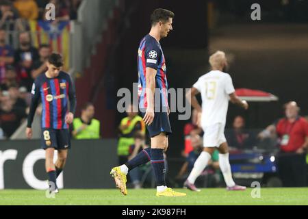 BARCELONA, Spanien. , . Robert LEWANDOWSKI beim UEFA Championsleague Football Match im Camp Nou Stadium in Barcelona des FC BARCELONA gegen den FC BAYERN München. Kredit: SPP Sport Pressefoto. /Alamy Live News Stockfoto