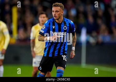 BRÜGGE, BELGIEN - 26. OKTOBER: Noa lang vom Club Brugge KV während des Spiels der Gruppe B - UEFA Champions League zwischen dem Club Brugge KV und dem FC Porto am 26. Oktober 2022 im Jan Breydelstadion in Brügge, Belgien (Foto: Joris Verwijst/Orange Picches) Stockfoto