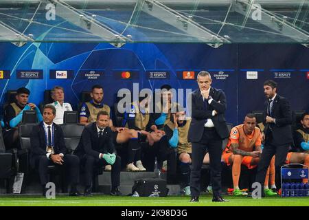 San Siro, Mailand, Italien, 26. Oktober 2022, Der zweite Trainer Massimiliano Farris (FC Inter) während des Fußballspiels Inter - FC Internazionale gegen FC Viktoria Plzen - UEFA Champions League Stockfoto