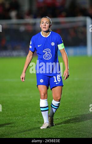 London, Großbritannien. 26. Oktober 2022. London, England, Dezember 26. 2022: Während der UEFA Womens Champions League Group Ein Spiel zwischen Chelsea und Vllaznia in Kingsmeadow, London, England. PS (Pedro Soares/SPP) Credit: SPP Sport Press Photo. /Alamy Live News Stockfoto