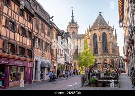 Das Église Saint-Martin (St. Martin Kirche) ist eine römisch-katholische Kirche in Colmar, Haut-Rhin, Frankreich Stockfoto