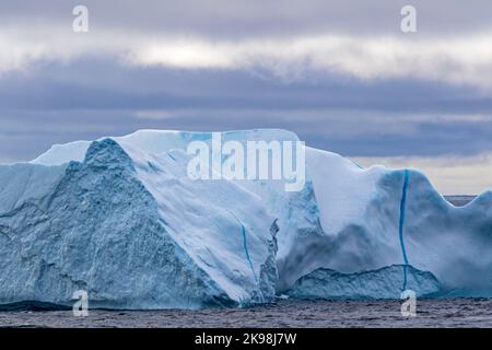 Eisberg, Irminger See Eingang zum Prince Christian Sound, Grönland, Königreich Dänemark Stockfoto