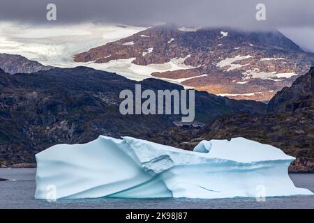 Eisberg, Irminger See Eingang zum Prince Christian Sound, Grönland, Königreich Dänemark Stockfoto