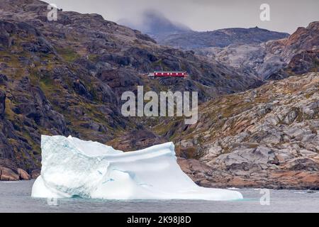 Eisberg, Irminger See Eingang zum Prince Christian Sound, Grönland, Königreich Dänemark Stockfoto