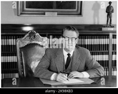 Generaldirektor Erik Gustaf Johan Upmark bei der Staatsbahn, SJ, 1949-1969. Stockfoto