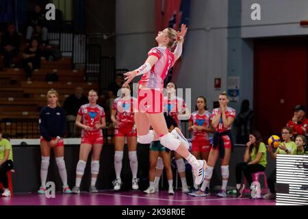 Pala Radi, Casalmaggiore (CR), Italien, 26. Oktober 2022, Magdalena Stysiak (Vero Volley Milano) während der TrasportiPesanti Casalmaggiore gegen Vero Volley Stockfoto